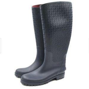 TH Tall Rubber Monogram Waterproof Rainboots